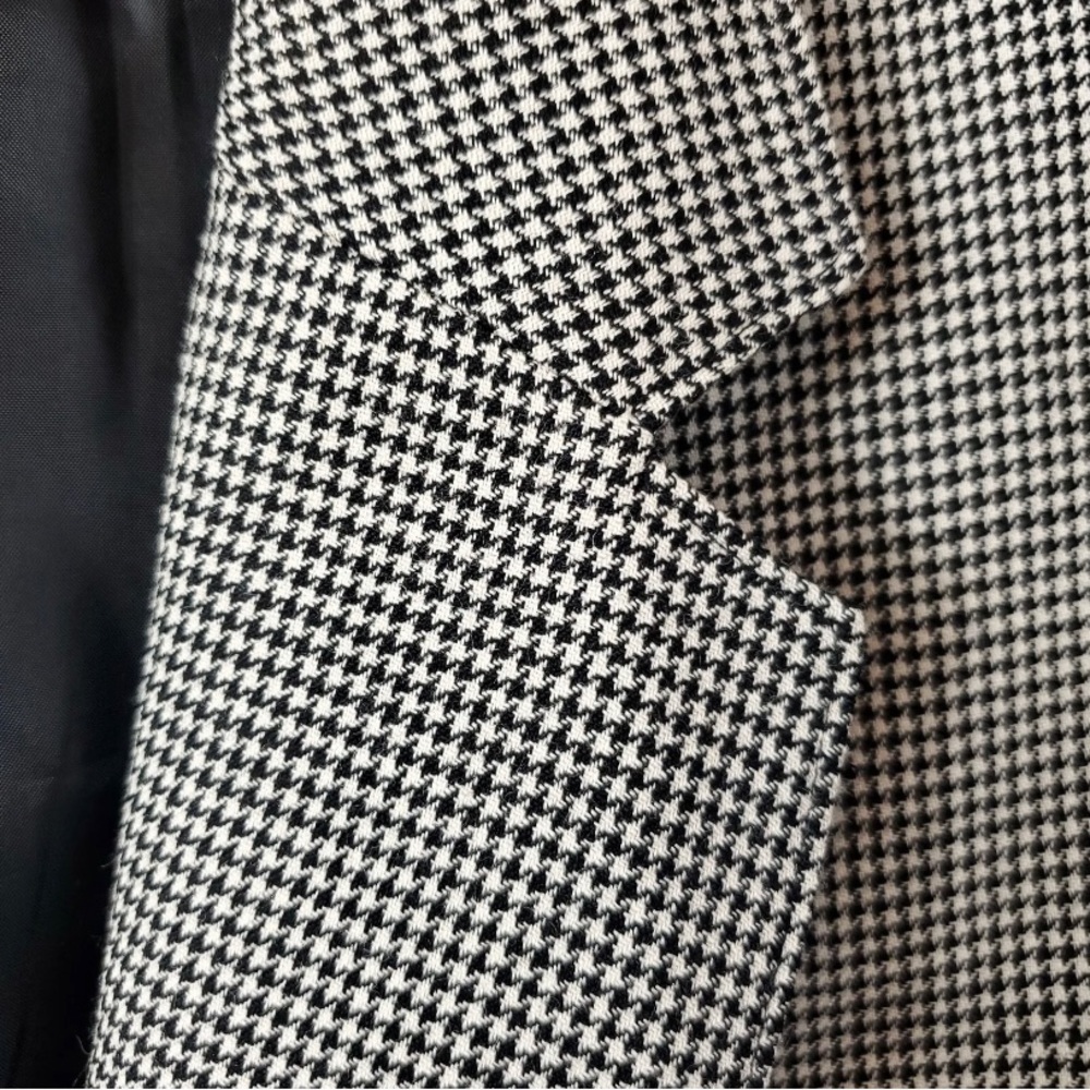 Pendleton Black White Houndstooth Virgin Wool Sin… - image 4
